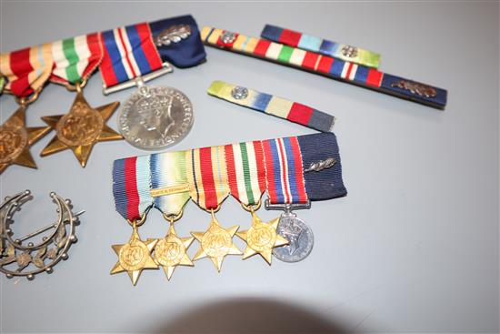 A group of WWII medals